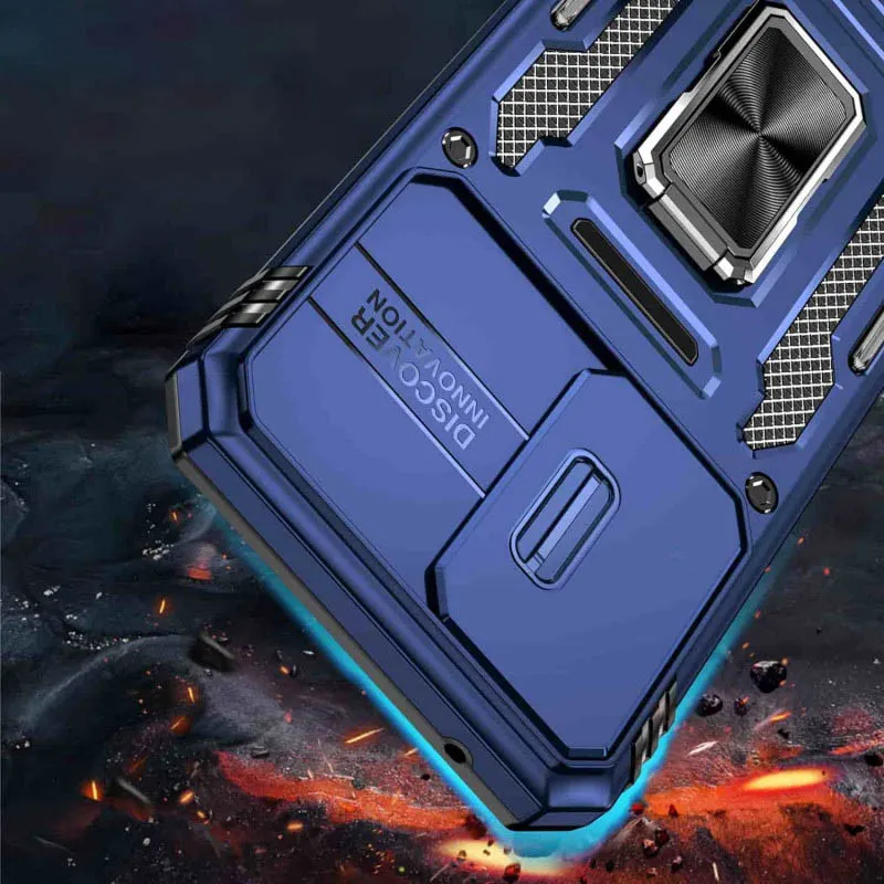 Ударостійкий чохол Camshield Army Ring для Samsung Galaxy A35 / A55 Синій / Navy — фото 7