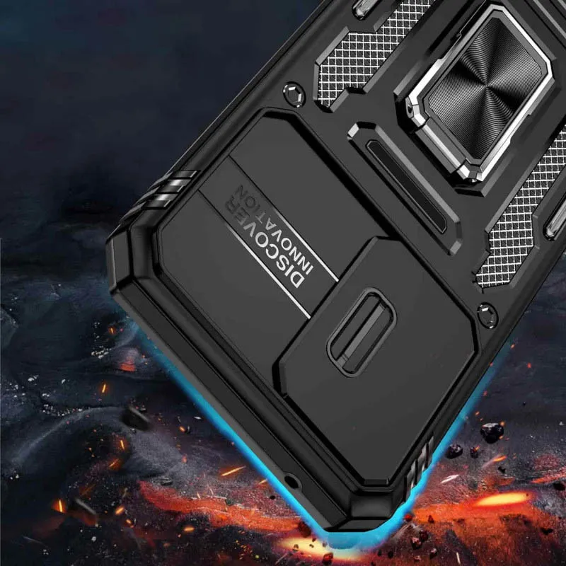 Ударостійкий чохол Camshield Army Ring для Samsung Galaxy A35 / A55 Чорний / Black — фото 7