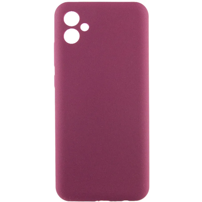 Чохол Silicone Cover Lakshmi Full Camera для Samsung Galaxy A06 Бордовий / Plum