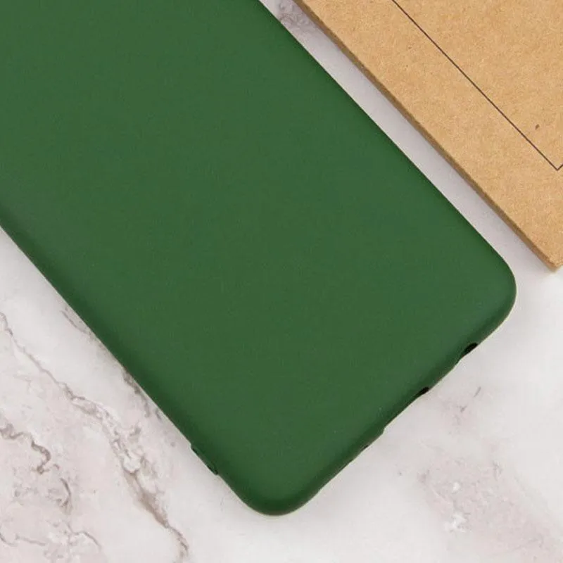 Чохол TPU GETMAN Liquid Silk Full Camera для Samsung Galaxy A05 Зелений / Dark green — фото 3