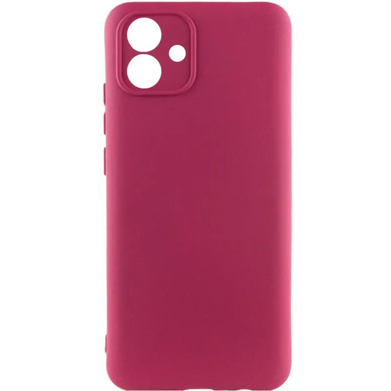 Чохол TPU GETMAN Liquid Silk Full Camera для Samsung Galaxy A05 Бордовий / Marsala