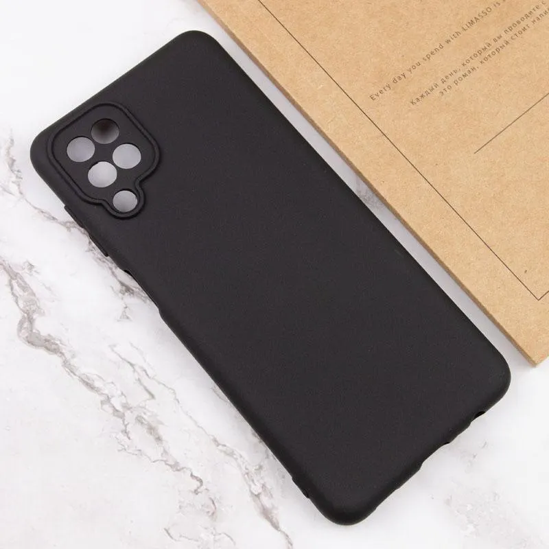 Чохол TPU GETMAN Liquid Silk Full Camera для Samsung Galaxy A12 Чорний / Black — фото 4