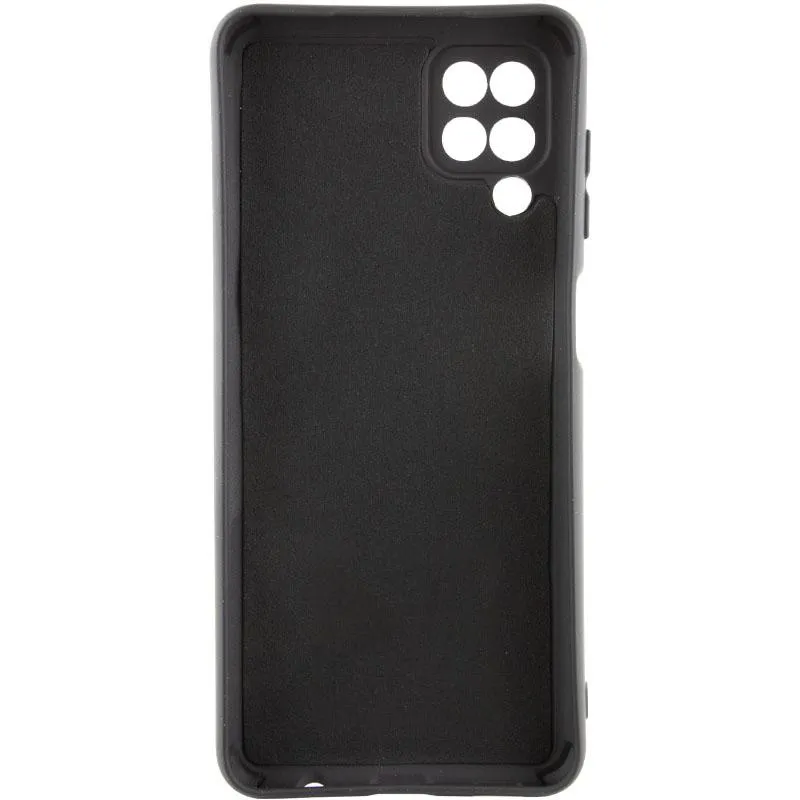Чохол TPU GETMAN Liquid Silk Full Camera для Samsung Galaxy A12 Чорний / Black — фото 5
