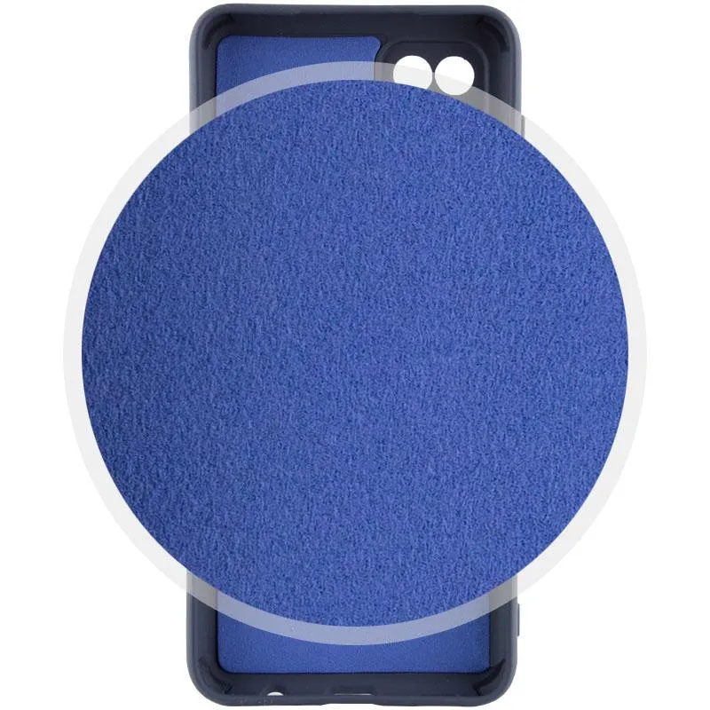 Чохол TPU GETMAN Liquid Silk Full Camera для Samsung Galaxy A12 Синій / Midnight Blue — фото 3