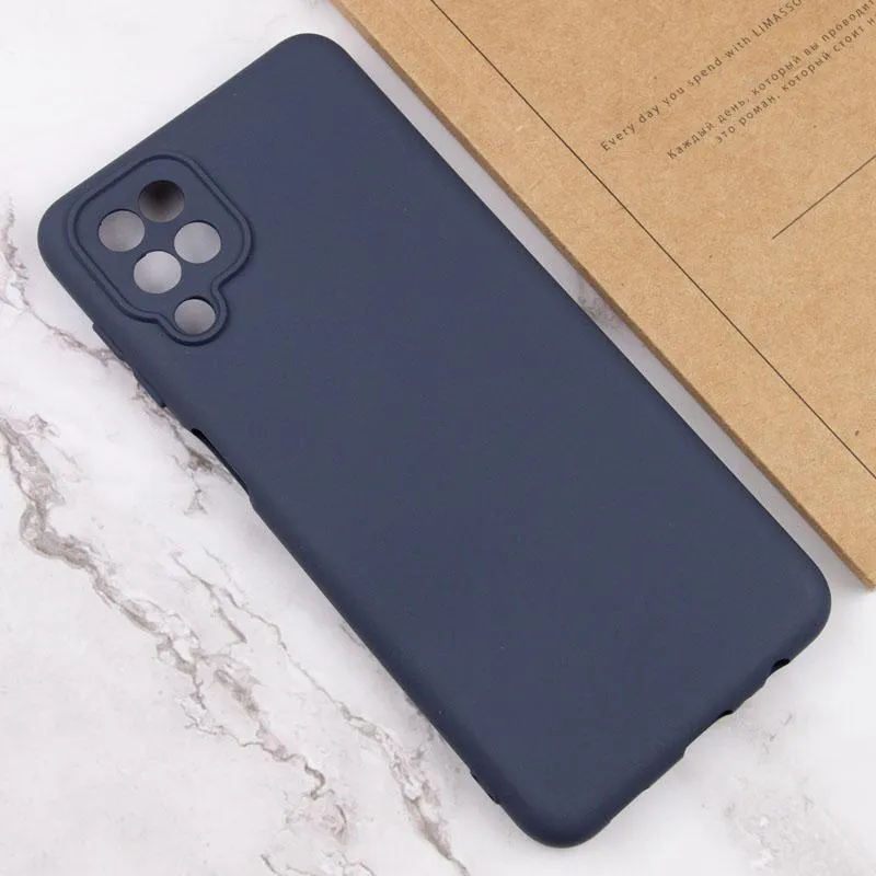 Чохол TPU GETMAN Liquid Silk Full Camera для Samsung Galaxy A12 Синій / Midnight Blue — фото 4