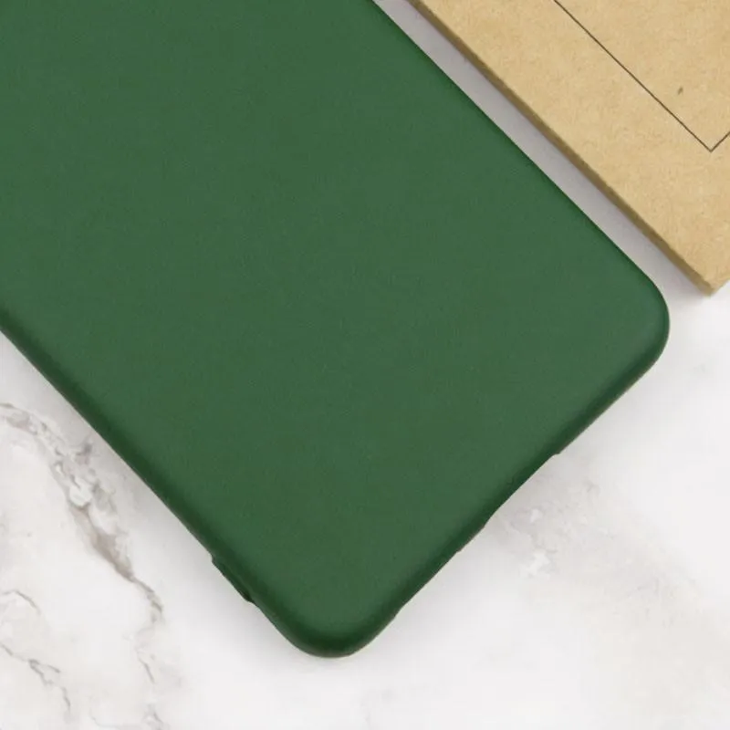 Чохол TPU GETMAN Liquid Silk Full Camera для Xiaomi Poco X3 NFC / Poco X3 Pro Зелений / Dark green — фото 5