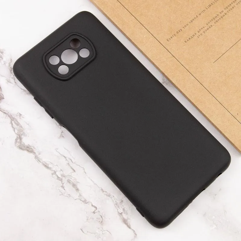 Чохол TPU GETMAN Liquid Silk Full Camera для Xiaomi Poco X3 NFC / Poco X3 Pro Чорний / Black — фото 5