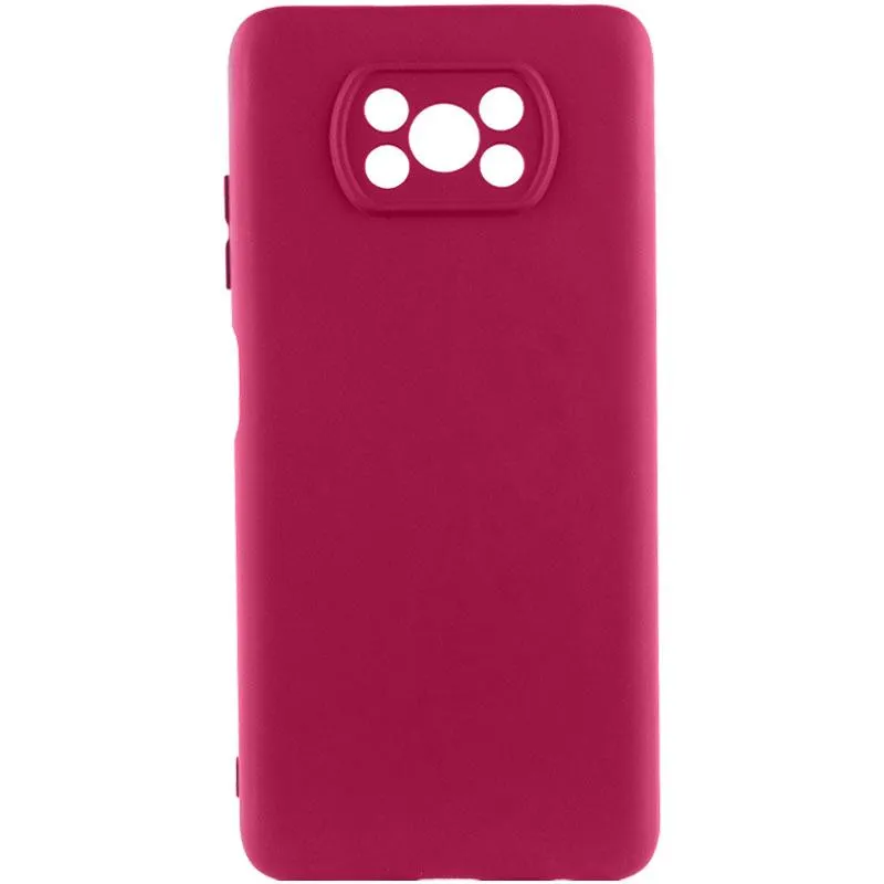 Чохол TPU GETMAN Liquid Silk Full Camera для Xiaomi Poco X3 NFC / Poco X3 Pro Бордовий / Marsala