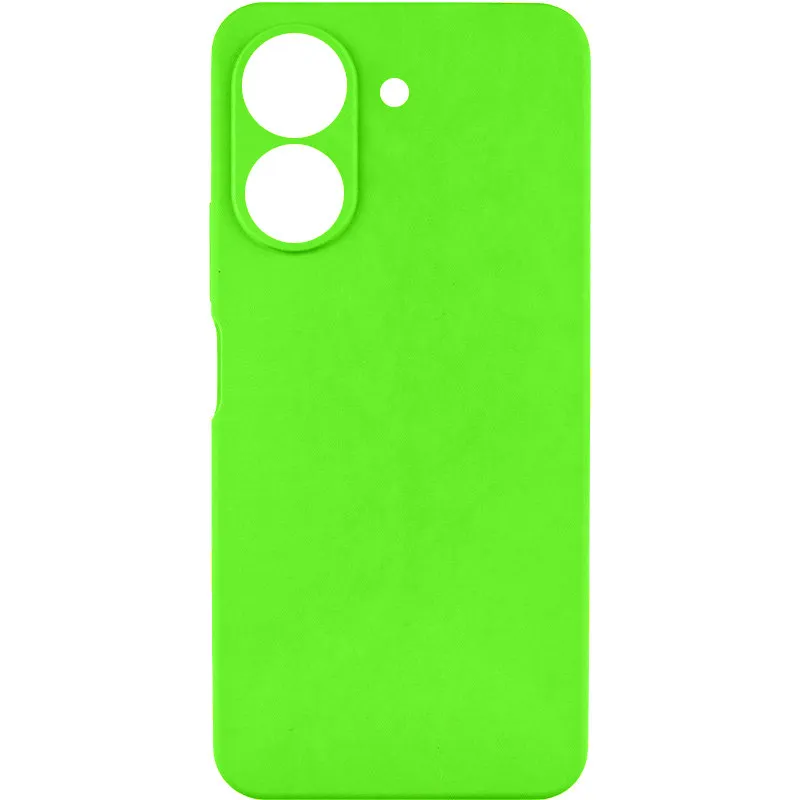 Чохол TPU GETMAN Liquid Silk Full Camera для Xiaomi Redmi 13C / Poco C65 Салатовий / Neon Green