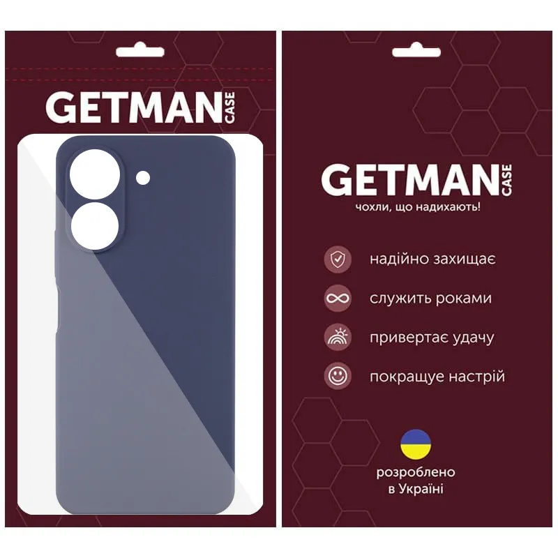 Чохол TPU GETMAN Liquid Silk Full Camera для Xiaomi Redmi 13C / Poco C65 Синій / Midnight Blue — фото 5