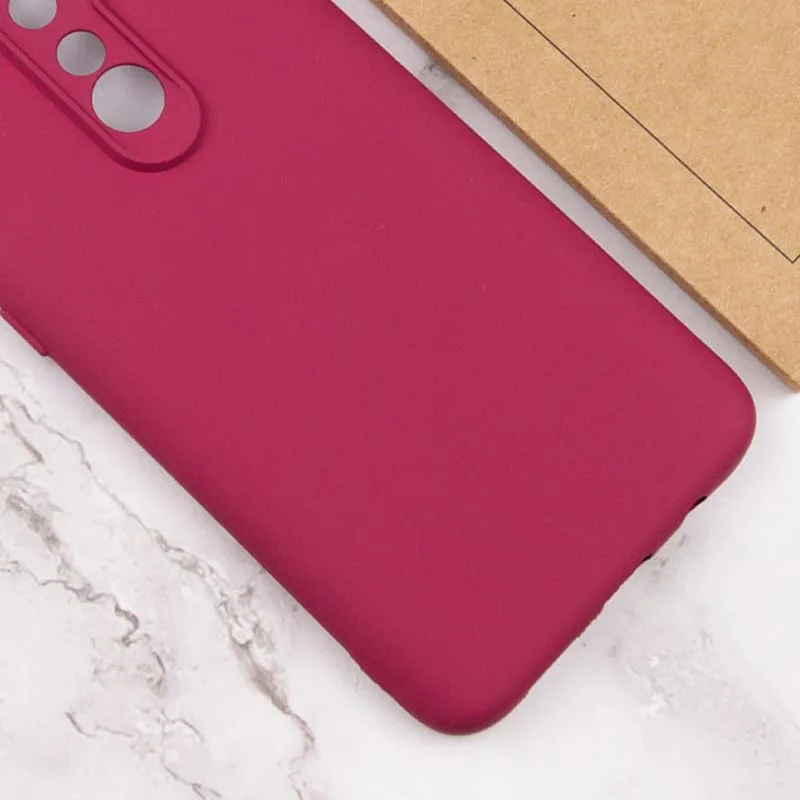 Чохол TPU GETMAN Liquid Silk Full Camera для Xiaomi Redmi 8 Бордовий / Marsala — фото 3