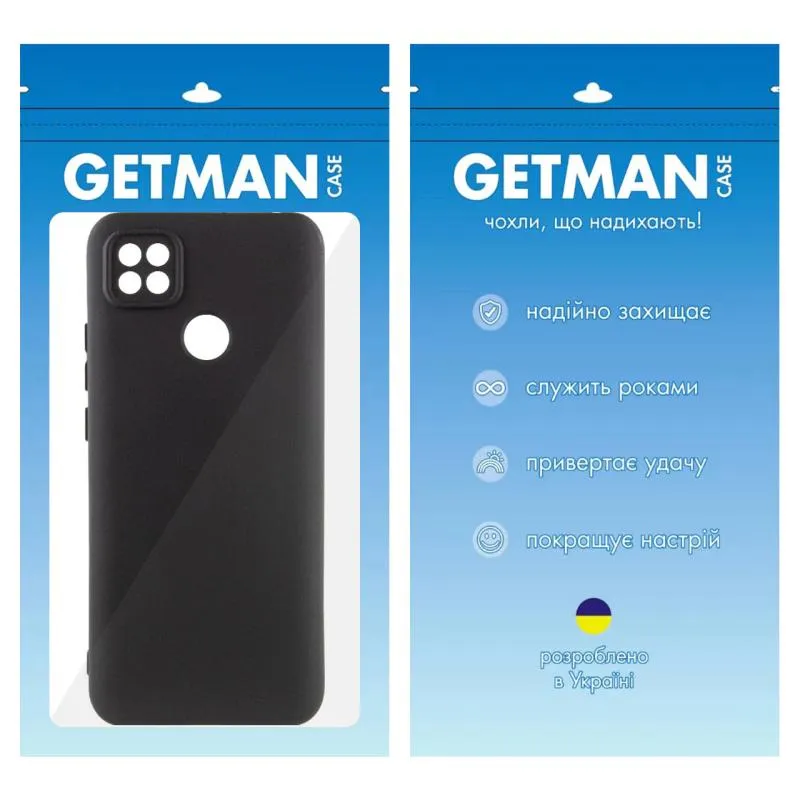 Чохол TPU GETMAN Liquid Silk Full Camera для Xiaomi Redmi 9C Чорний / Black — фото 5