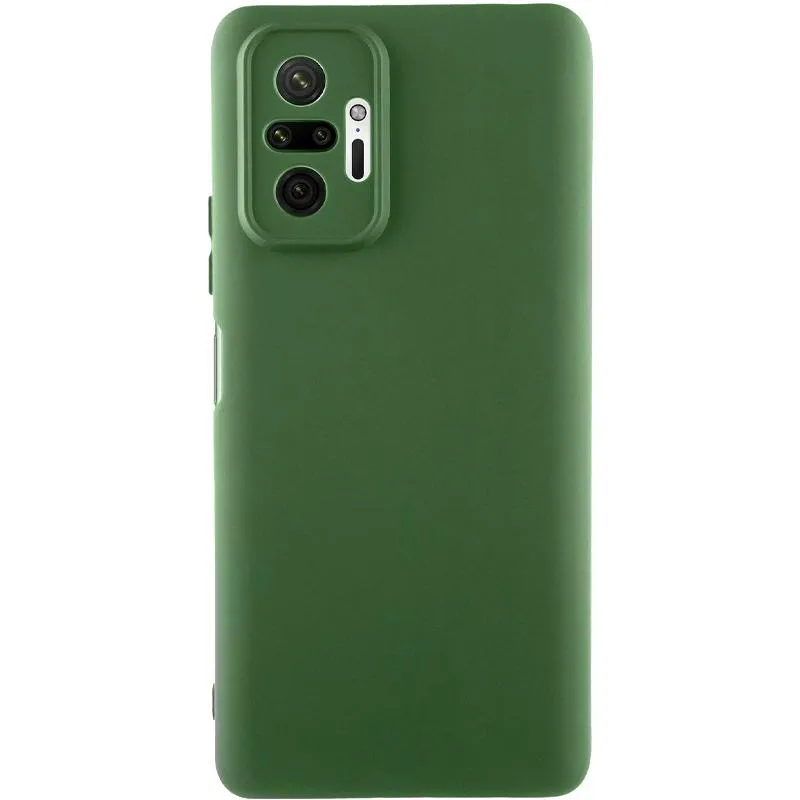 Чохол TPU GETMAN Liquid Silk Full Camera для Xiaomi Redmi Note 10 Pro / 10 Pro Max Зелений / Dark green