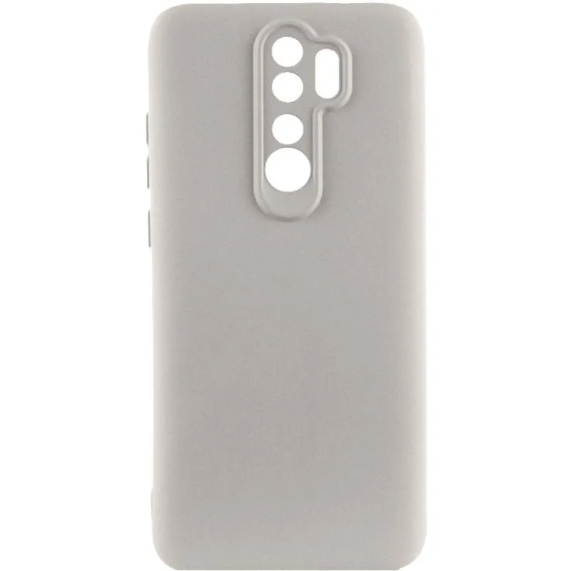 Чохол TPU GETMAN Liquid Silk Full Camera для Xiaomi Redmi Note 8 Pro Сірий / Lavender