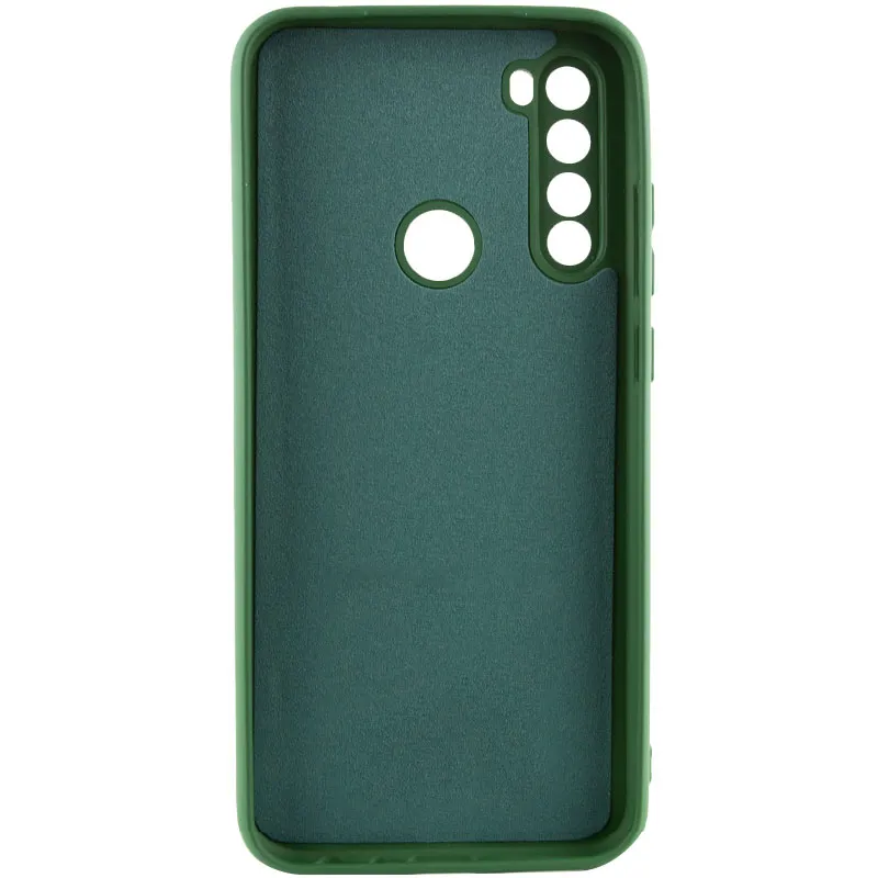 Чохол TPU GETMAN Liquid Silk Full Camera для Xiaomi Redmi Note 8T Зелений / Dark green — фото 3