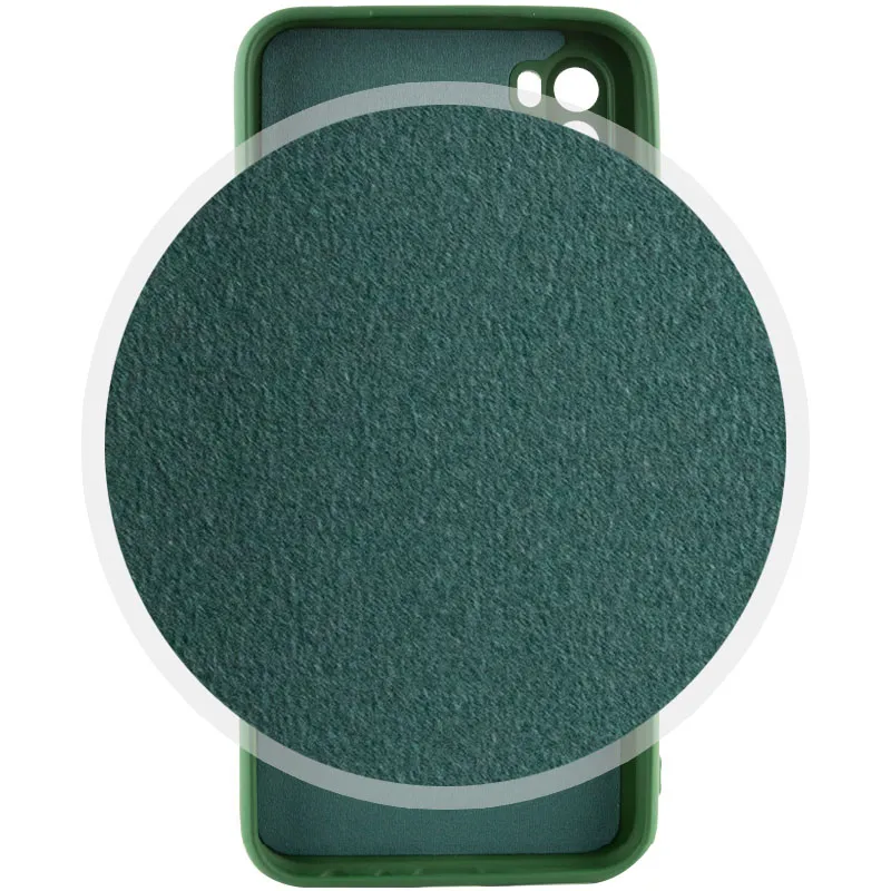 Чохол TPU GETMAN Liquid Silk Full Camera для Xiaomi Redmi Note 8T Зелений / Dark green — фото 4