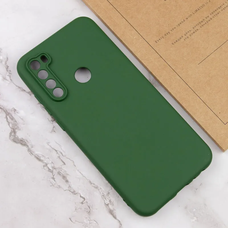 Чохол TPU GETMAN Liquid Silk Full Camera для Xiaomi Redmi Note 8T Зелений / Dark green — фото 5