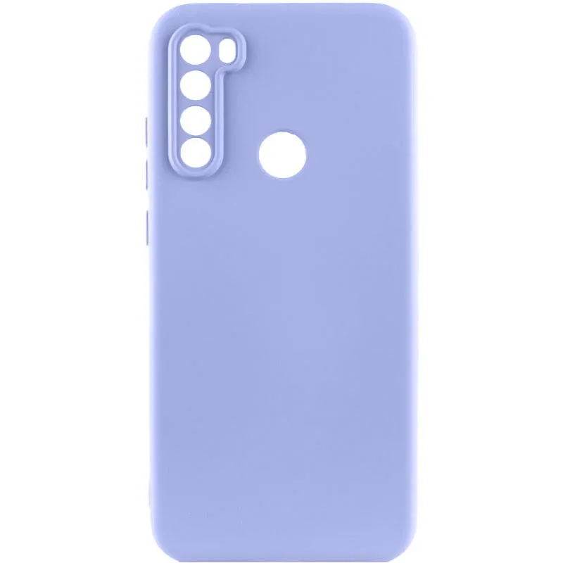 Чохол TPU GETMAN Liquid Silk Full Camera для Xiaomi Redmi Note 8T Бузковий / Light purple