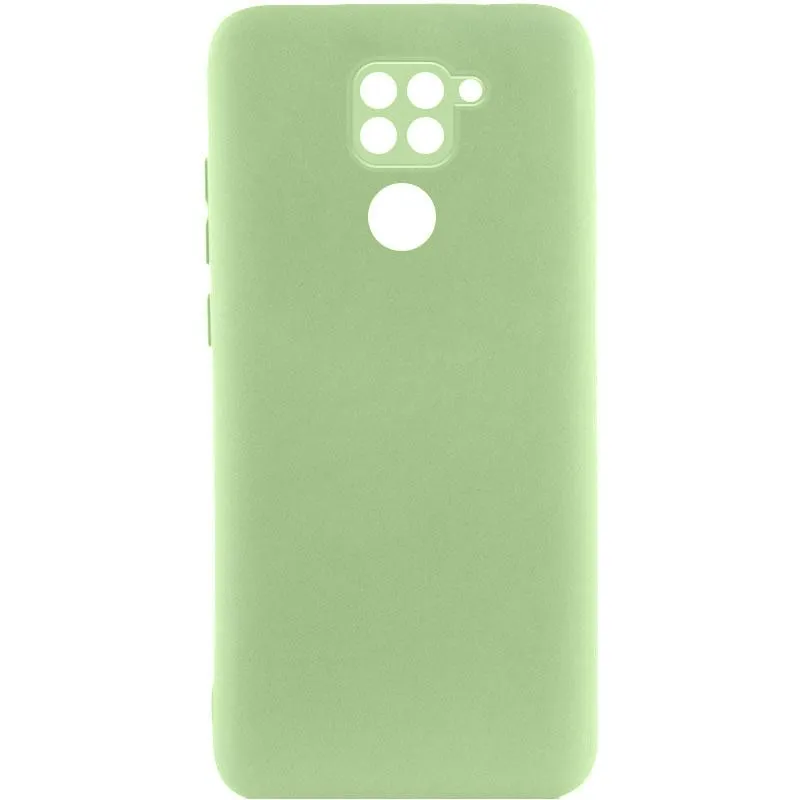 Чохол TPU GETMAN Liquid Silk Full Camera для Xiaomi Redmi Note 9 / Redmi 10X Зелений / Pistachio
