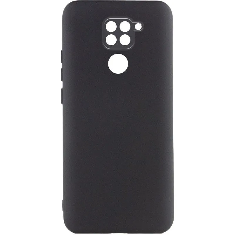 Чохол TPU GETMAN Liquid Silk Full Camera для Xiaomi Redmi Note 9 / Redmi 10X Чорний / Black