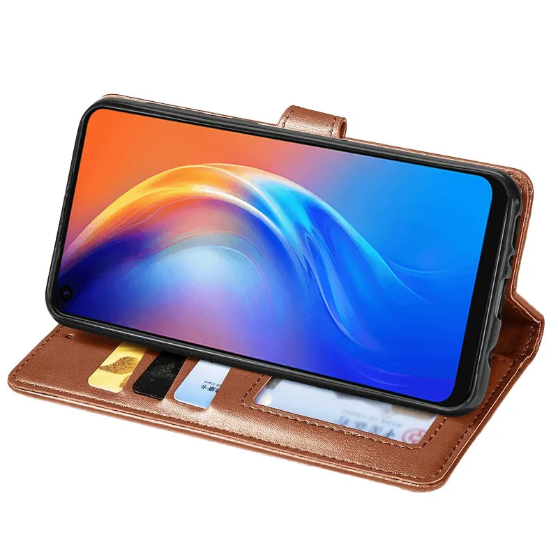 Шкіряний чохол-книжка GETMAN Gallant для Samsung Galaxy A06 Коричневий — фото 4