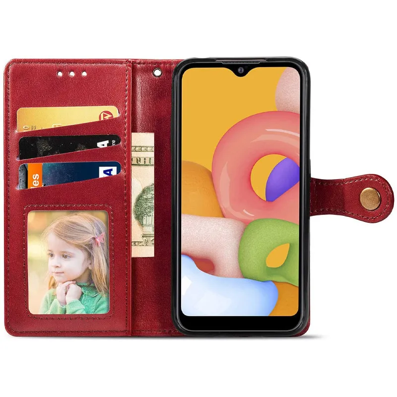 Шкіряний чохол-книжка GETMAN Gallant для Samsung Galaxy A06 Червоний — фото 5
