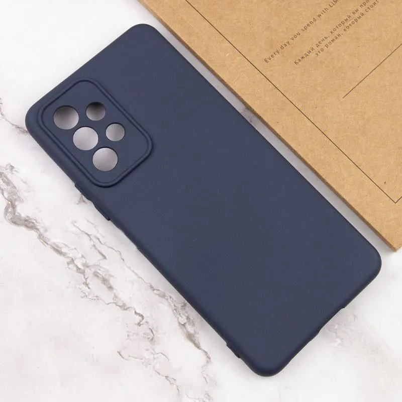 Чохол TPU GETMAN Liquid Silk Full Camera для Samsung Galaxy A33 5G Синій / Midnight Blue — фото 4
