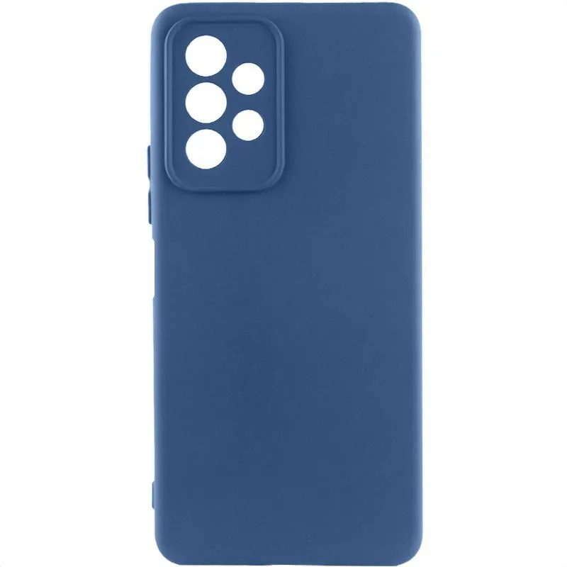 Чохол TPU GETMAN Liquid Silk Full Camera для Samsung Galaxy A33 5G Синій / Navy Blue