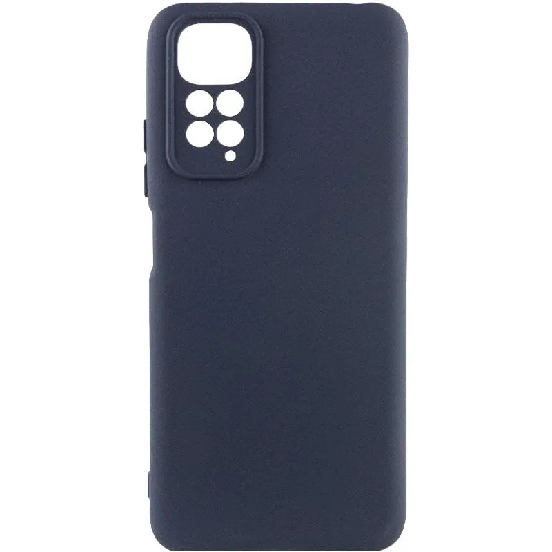 Чохол TPU GETMAN Liquid Silk Full Camera для Xiaomi Redmi Note 11 / Note 11S Синій / Midnight Blue