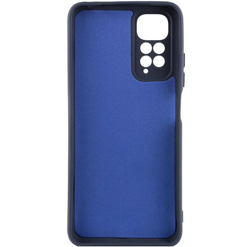 Чохол TPU GETMAN Liquid Silk Full Camera для Xiaomi Redmi Note 11 / Note 11S Синій / Midnight Blue — фото 2