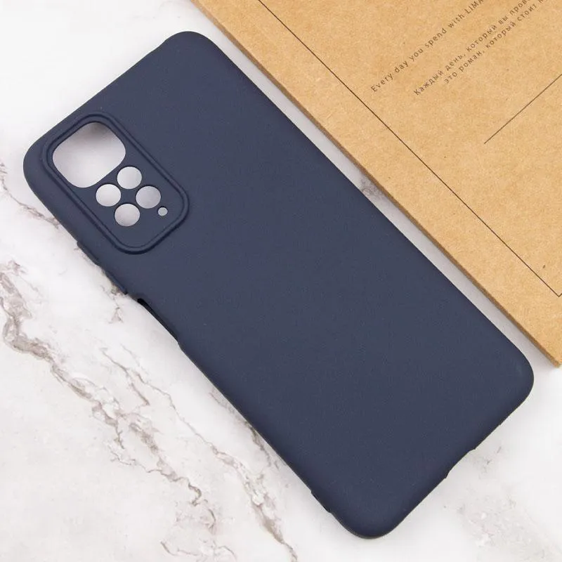Чохол TPU GETMAN Liquid Silk Full Camera для Xiaomi Redmi Note 11 / Note 11S Синій / Midnight Blue — фото 4