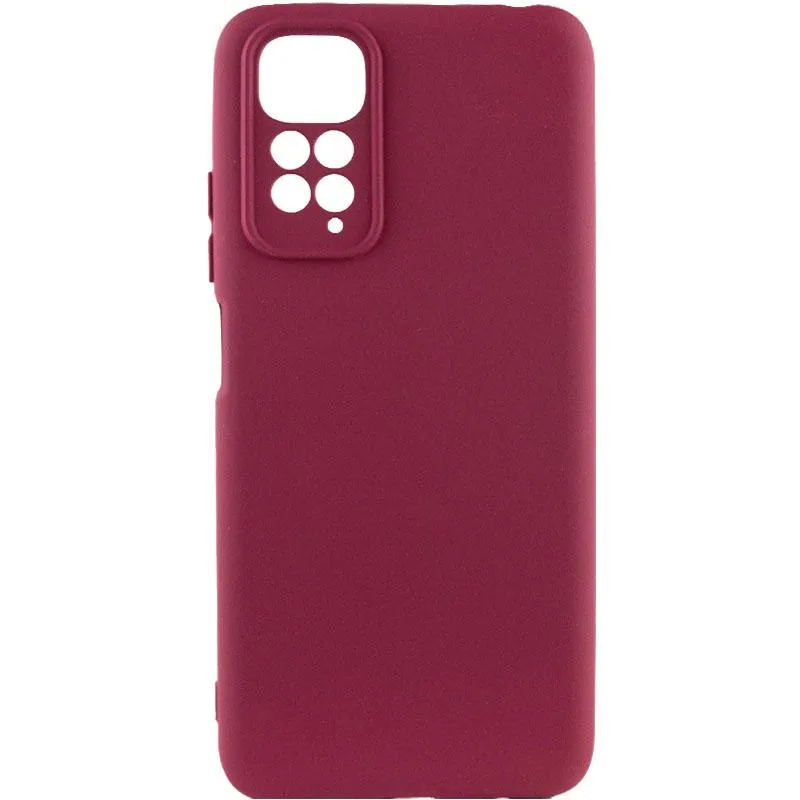 Чохол TPU GETMAN Liquid Silk Full Camera для Xiaomi Redmi Note 11 / Note 11S Бордовий / Marsala