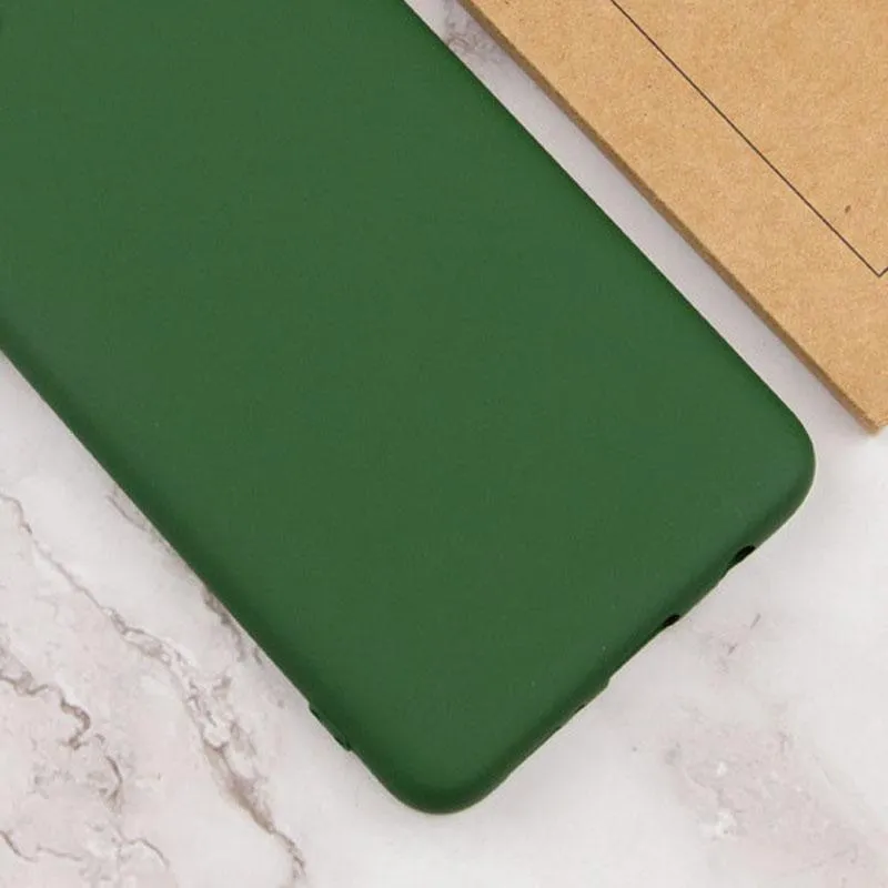 Чохол TPU GETMAN Liquid Silk Full Camera для Xiaomi Redmi Note 12S Зелений / Dark green — фото 3