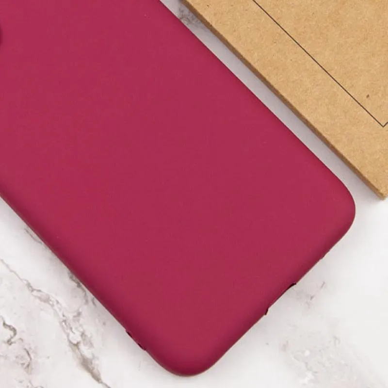 Чохол TPU GETMAN Liquid Silk Full Camera для Xiaomi Redmi 14C / Poco C75 Бордовий / Marsala — фото 3