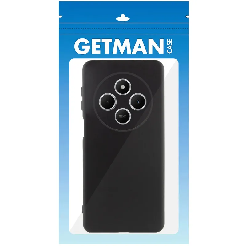 Чохол TPU GETMAN Liquid Silk Full Camera для Xiaomi Redmi 14C / Poco C75 Чорний / Black — фото 4