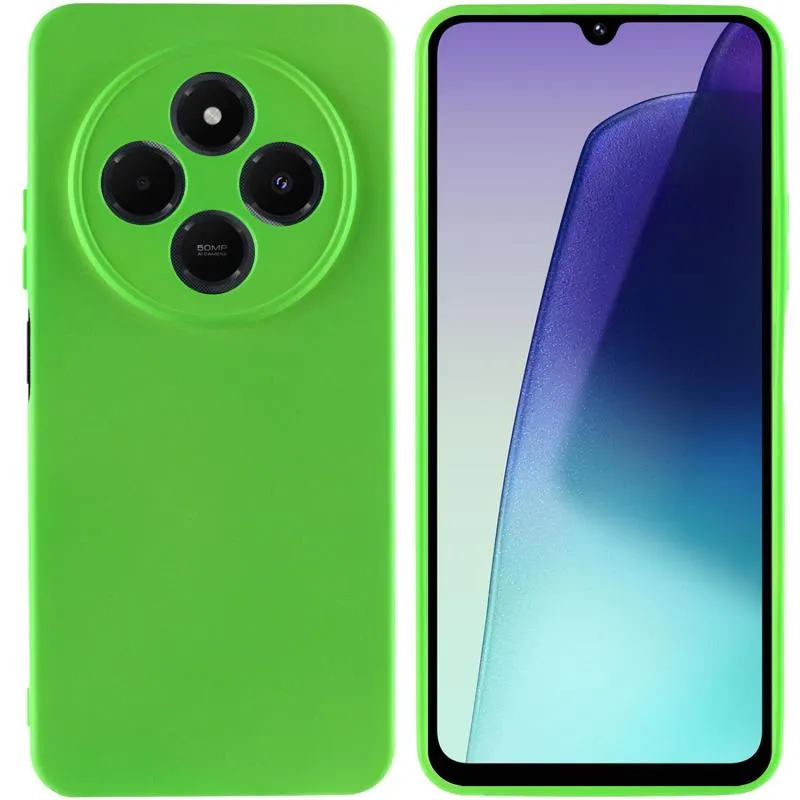 Чохол TPU GETMAN Liquid Silk Full Camera для Xiaomi Redmi 14C / Poco C75 Салатовий / Neon Green — фото 3
