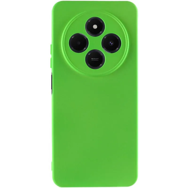 Чохол TPU GETMAN Liquid Silk Full Camera для Xiaomi Redmi 14C / Poco C75 Салатовий / Neon Green — фото 4