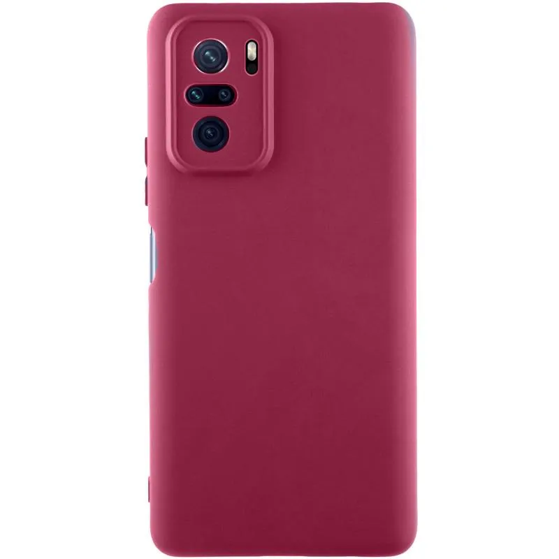 Чохол Silicone Cover Lakshmi Full Camera для Xiaomi Redmi Note 10 / Note 10s / Poco M5s Бордовий / Plum