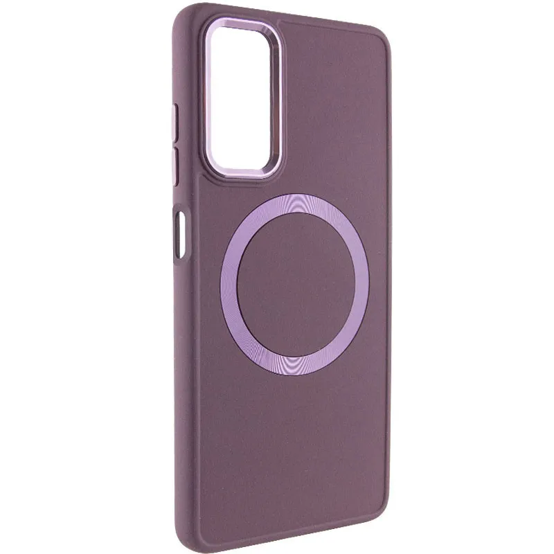 TPU чохол Bonbon Metal Style with Magnetic Fit для Samsung Galaxy A15 4G/5G / M15 5G Бордовий / Plum