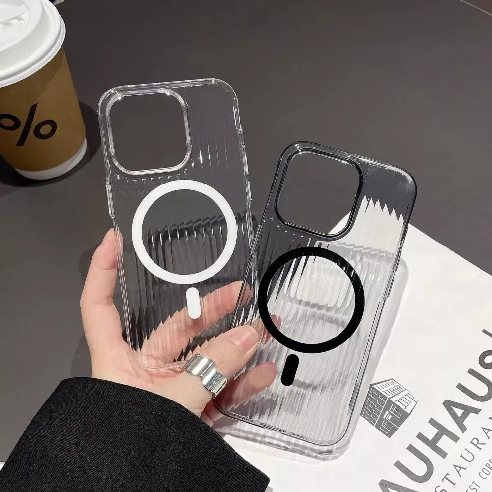 Corrugated Pattern Case With Magsafe — iPhone 14 Pro — Black — Apple Apple iPhone 14 Pro 6.1"