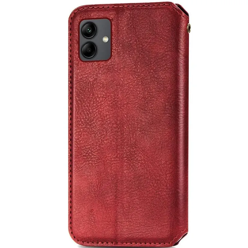 Шкіряний чохол-книжка GETMAN Cubic для Samsung Galaxy A06 Червоний — фото 3