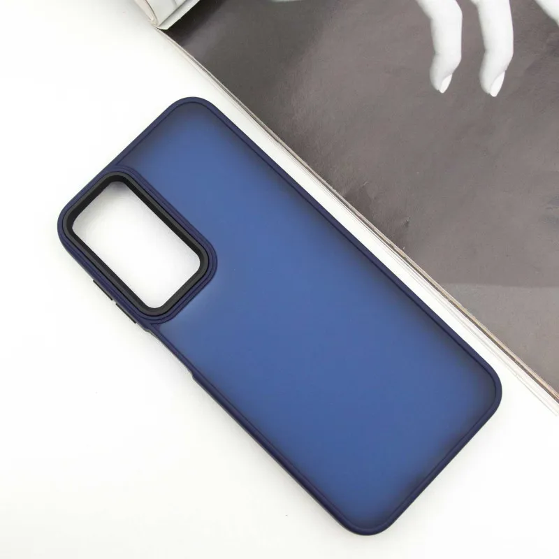 Чохол TPU+PC Lyon Frosted для Samsung Galaxy A24 4G Navy Blue — фото 3