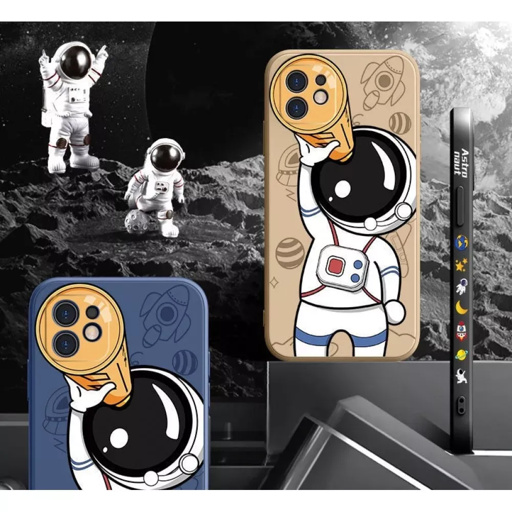 Cute Astronaut Hand Lanyard TPU Case  iPhone 12 6.1" - фото 3