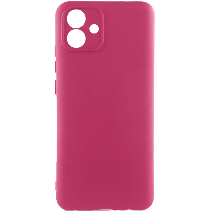 Чохол TPU GETMAN Liquid Silk Full Camera для Samsung Galaxy A04e Бордовий / Marsala
