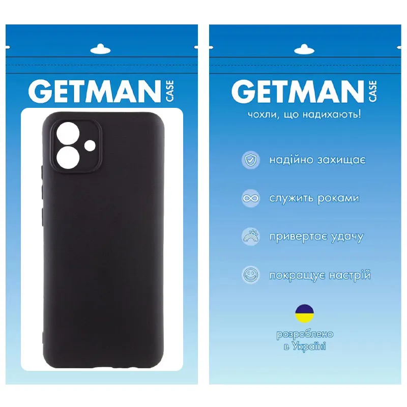 Чохол TPU GETMAN Liquid Silk Full Camera для Samsung Galaxy A04e Чорний / Black — фото 4