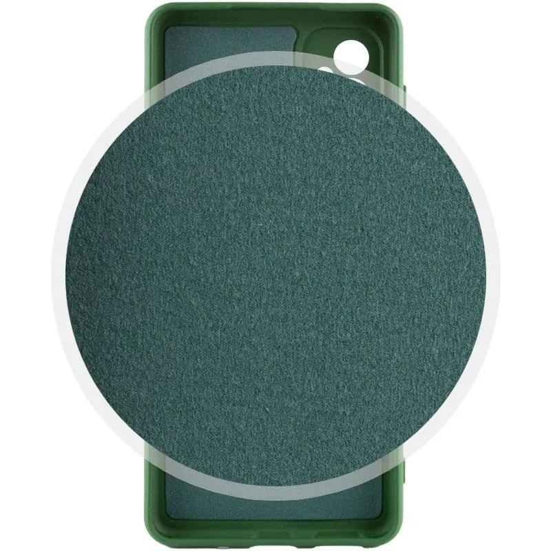 Чохол TPU GETMAN Liquid Silk Full Camera для Samsung Galaxy A54 5G Зелений / Dark green — фото 4