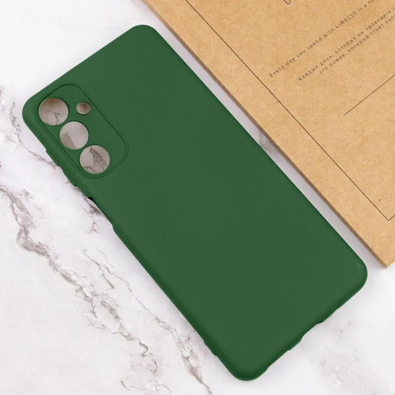 Чохол TPU GETMAN Liquid Silk Full Camera для Samsung Galaxy A54 5G Зелений / Dark green — фото 5