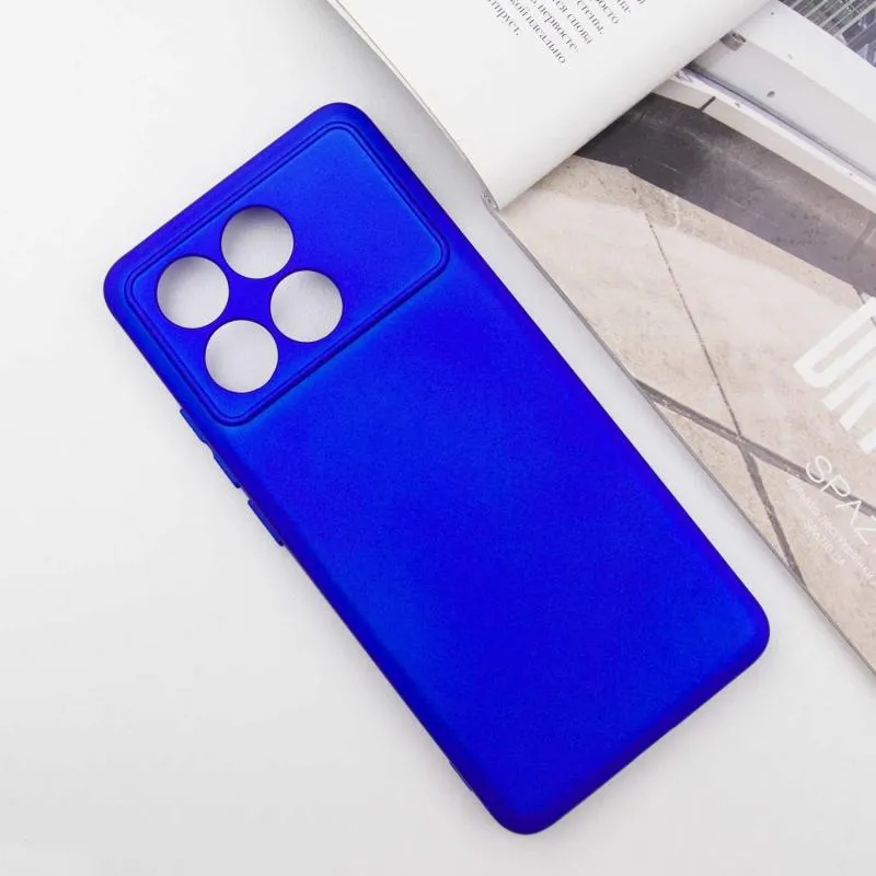 Чохол TPU GETMAN Liquid Silk Full Camera для Xiaomi Poco X6 Pro Синій / Iris — фото 3