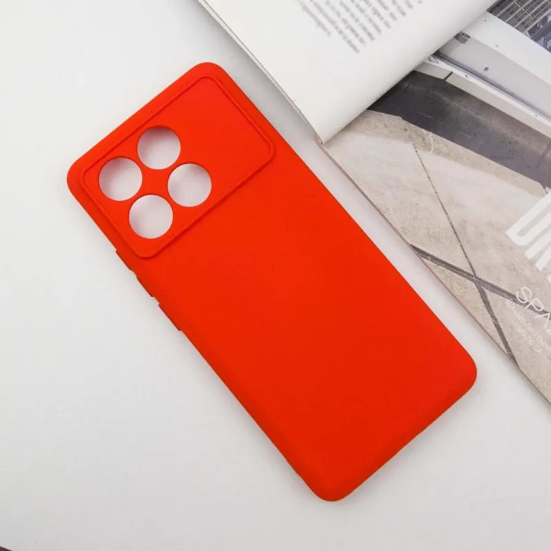 Чохол TPU GETMAN Liquid Silk Full Camera для Xiaomi Poco X6 Pro Червоний / Red — фото 2
