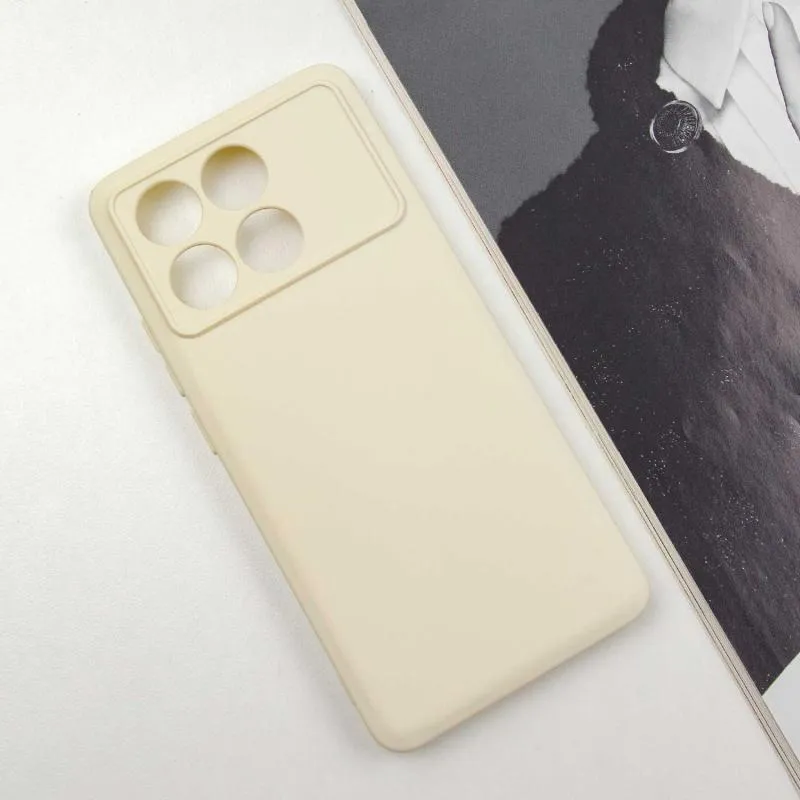 Чохол TPU GETMAN Liquid Silk Full Camera для Xiaomi Poco X6 Pro Пісочний / Sand — фото 2
